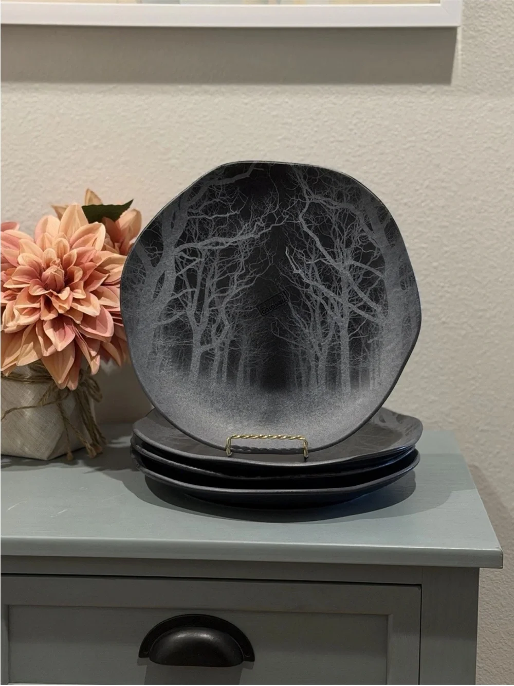 Corona Haunted Forest Halloween Dinner Plates Set of 4 10.5